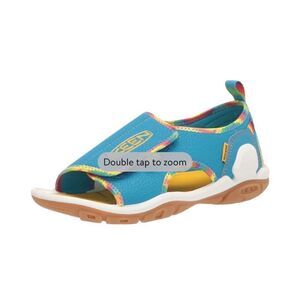 NWT KEEN Unisex-adult Knotch River Open Toe Sandal Tie Dye/Vivid Blue size 7